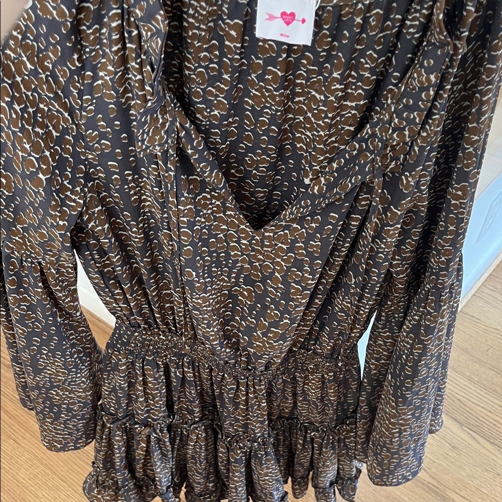 Brown Patterned Women's Dress